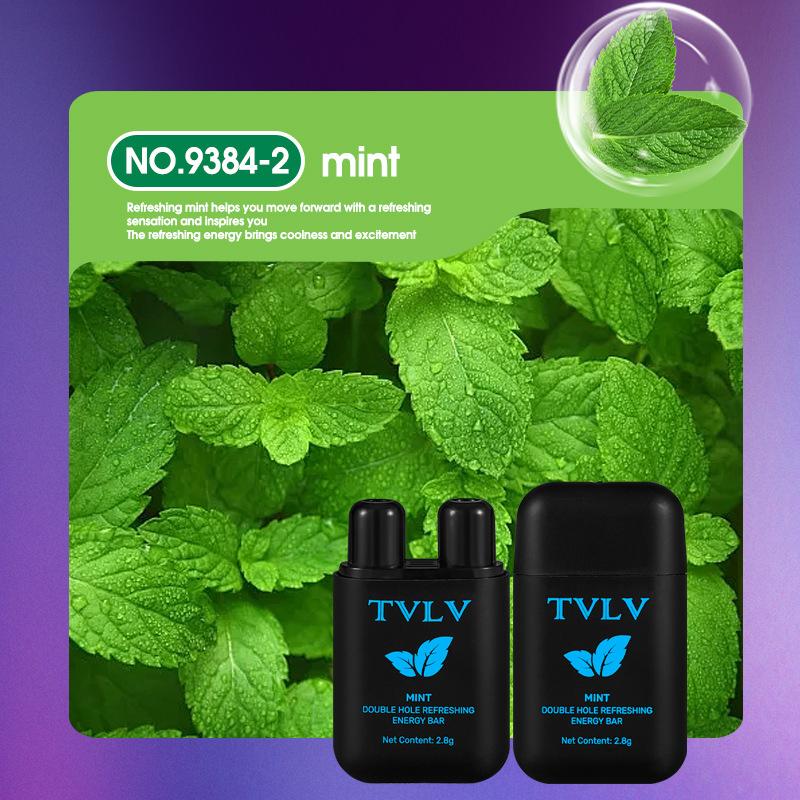 Мята/Лимон/Манго/Арбуз Энергетический стик Двойное отверстие Бодрящий энергетический батончик Ароматерапевтический назальный ингалятор Энергетический стик для ингаляций mint